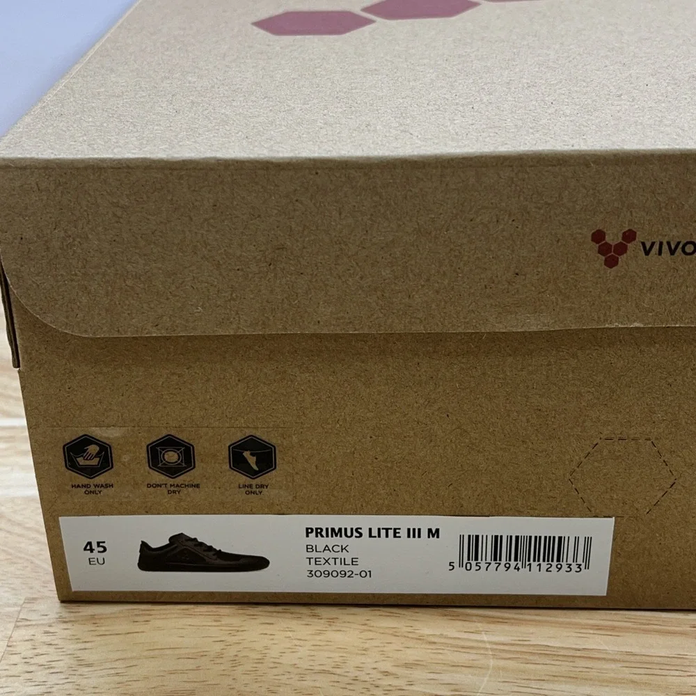 Vivobarefoot 309092-01 Mens EUR 45‎ Primus Lite III Obsidian Textile Shoes - Picture 11 of 11